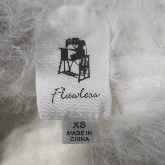 Fuzzy Winter White Sweater Tank Top - Picture 3 of 3